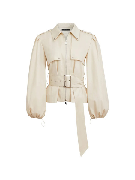  Toccin Belted Zip-front Jacket - Neutrals 