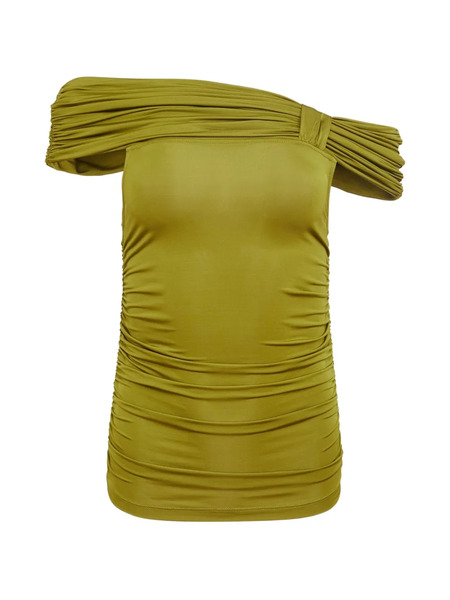  Toccin Teagan Off-shoulder Ruched Top - Green 