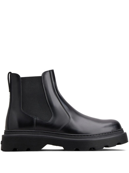  Tod's Ankle Leather Boots - Black 