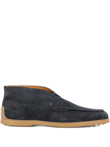  Tod's Flat Lace-up Boots - Blue 