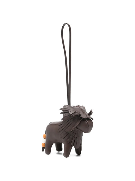  Tod's Fringed Lion-motif Keyring - Brown 