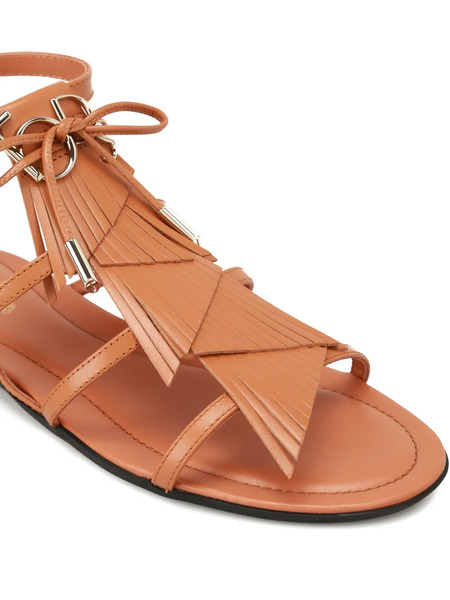  Tod's Fringed Sandals - Brown 