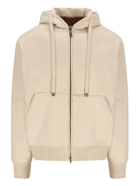  Tod's Hooded Zip-up Bomber Jacket - Neutrals 
