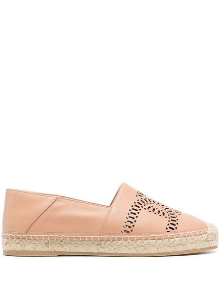  Tod's Kate Leather Espadrilles - Neutrals 