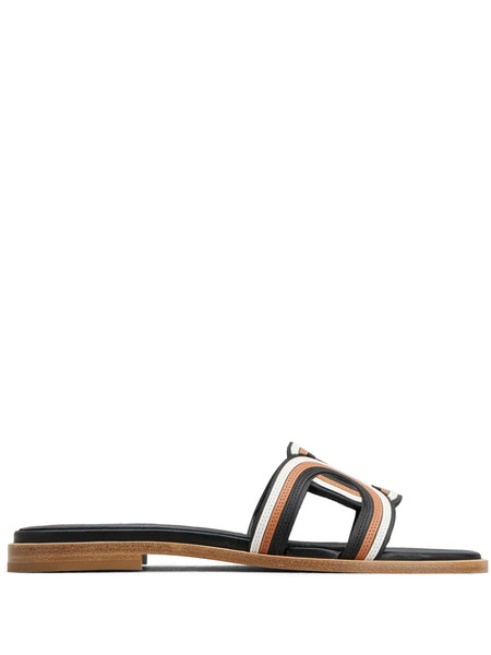  Tod's Kate Leather Slides - Black 