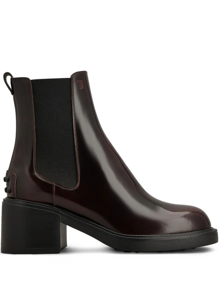  Tod's Leather Chelsea Boots - Red 