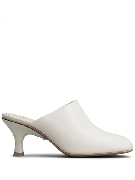  Tod's 65 Leather Mules - White 