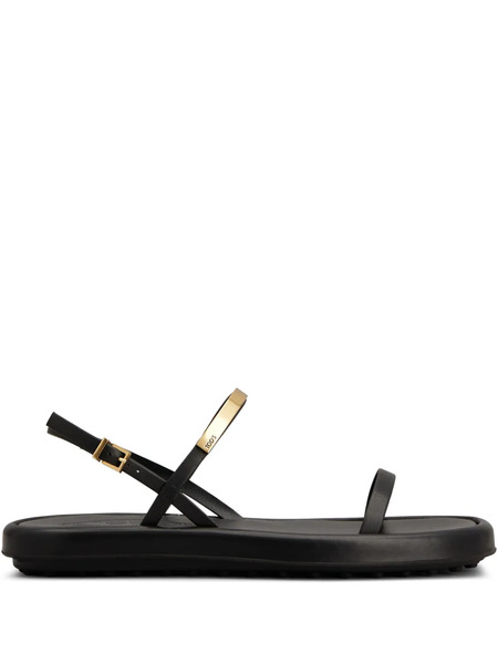  Tod's Leather Sandals - Black 