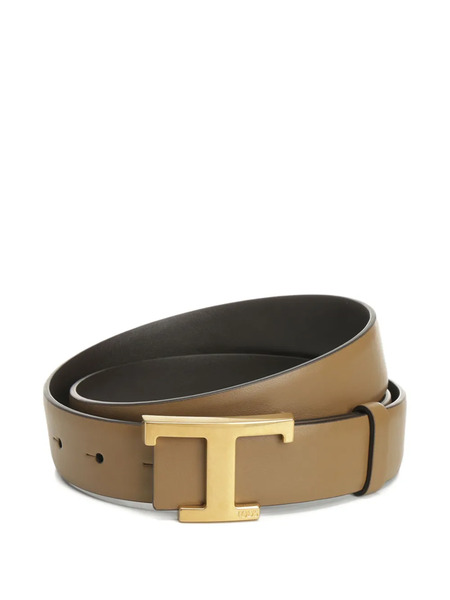  Tod's Leather T-buckle Belt - Neutrals 