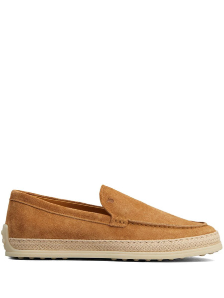  Tod's Logo-debossed Suede Espadrilles - Brown 