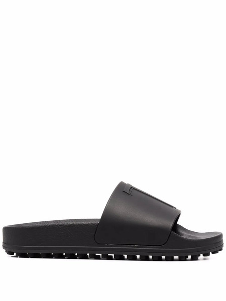  Tod's Logo-embossed Slides - Black 