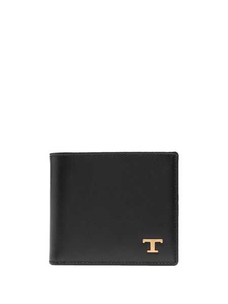  Tod's Logo-plaque Leather Bi-fold Wallet - Black 