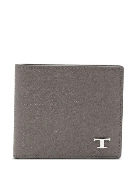  Tod's Logo-plaque Leather Wallet - Grey 