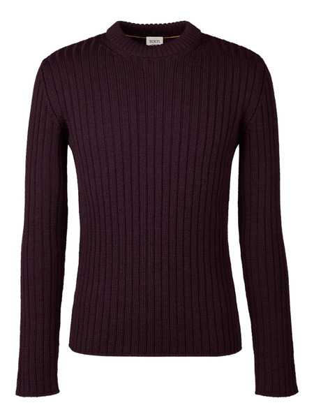  Tod's Ribbed Crew-neck Sweater - Red 
