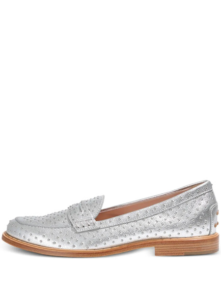  Tod's Stud-embellished Loafers - Silver 
