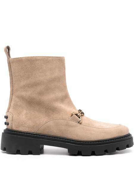  Tod's Suede Ankle Boots - Neutrals 