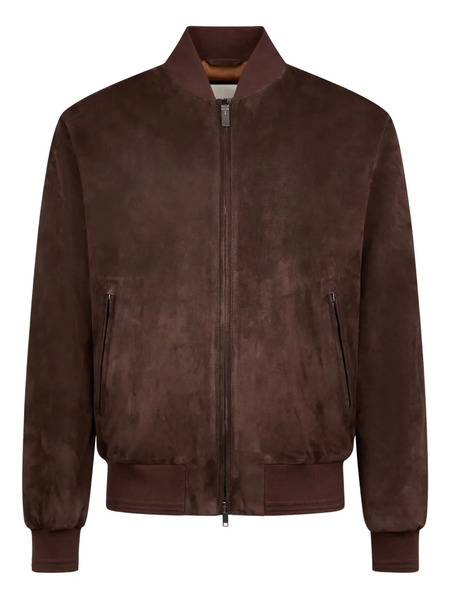  Tod's Suede Bomber Jacket - Brown 