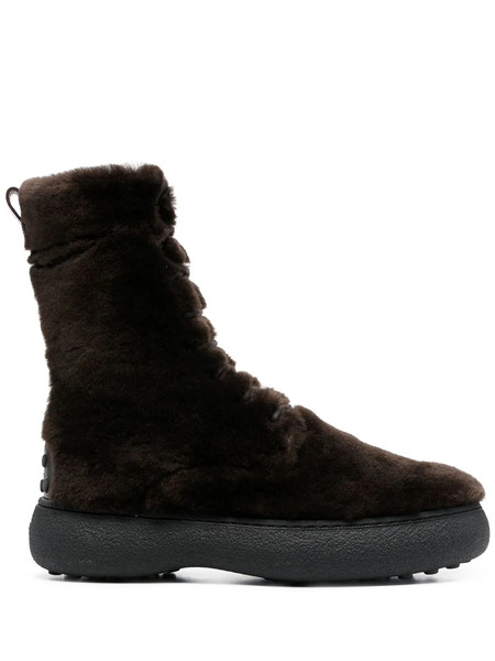 Tod's Wg Lace-up Ankle Boots - Brown 