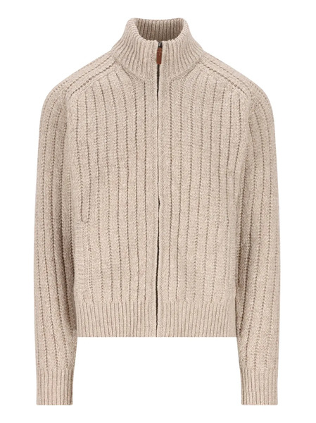  Tod's Zip-up Ribbed Cardigan - Neutrals 