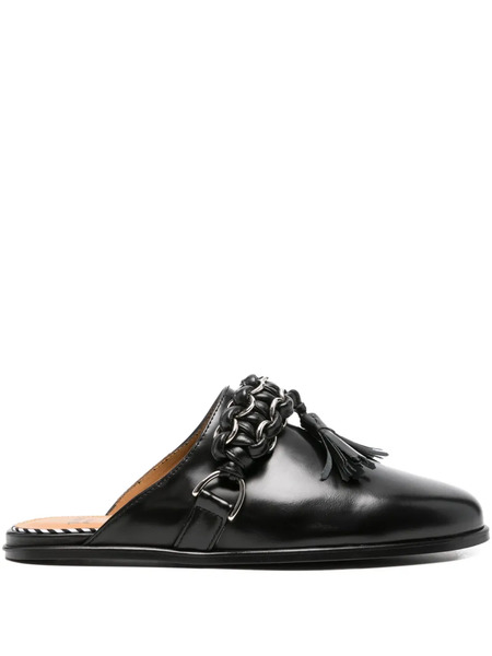  Toga Pulla Chain-tassel Mules - Black 