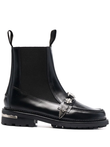  Toga Pulla Embellished Leather Boots - Black 