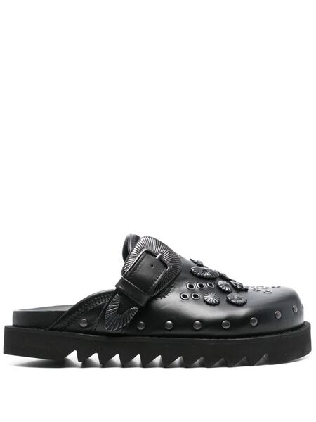  Toga Pulla Eyelet-metal Mules - Black 