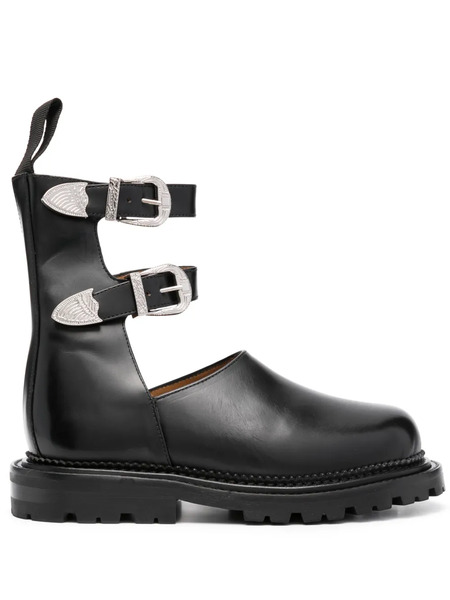  Toga Pulla Leather Ankle Boots - Black 