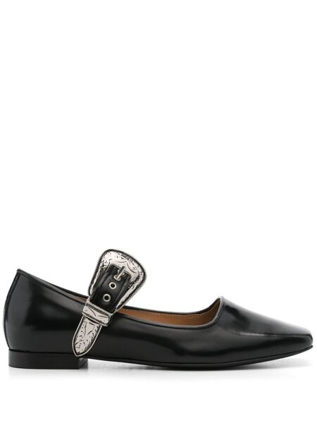  Toga Pulla Leather Ballet Flats - Black 