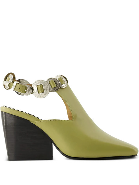  Toga Pulla Leather Pumps - Green 