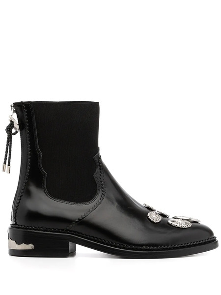  Toga Pulla Mix-badge Chelsea Boots - Black 