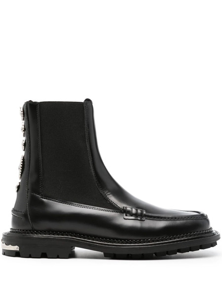  Toga Pulla Stud-embellished Leather Boots - Black 