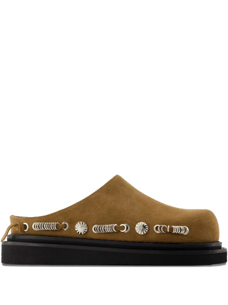  Toga Pulla Suede Clogs - Brown 