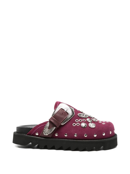  Toga Pulla Suede Mules - Purple 
