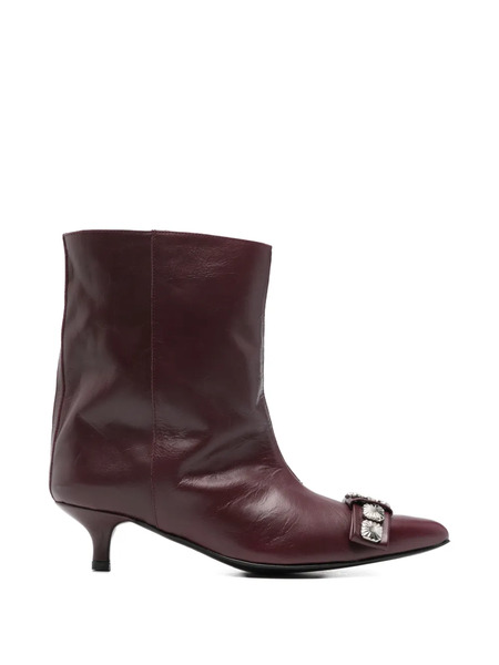  Toga Pulla Toe-embellished Leather Boots - Red 
