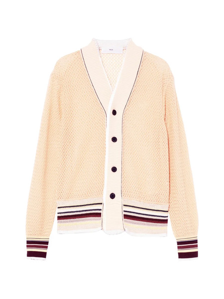  Toga Pulla V-neck Striped-hem Cardigan - Neutrals 