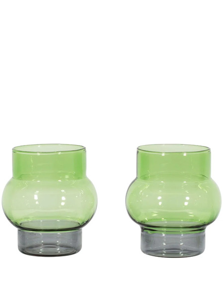  Tom Dixon Bump Short Glass (set Of Two) - Green 