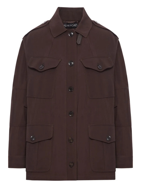  Tom Ford Button-fastening Flap-pocket Jacket - Brown 