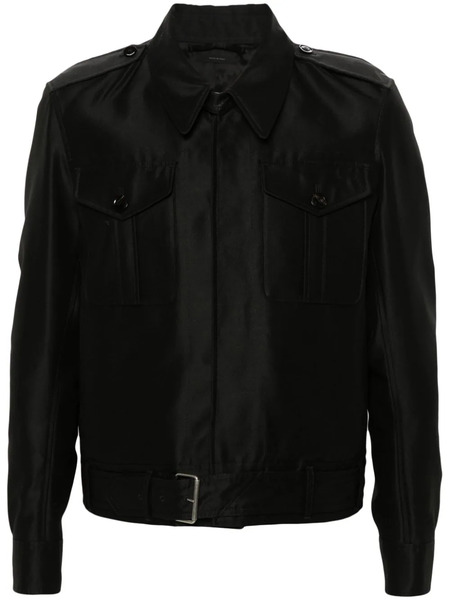  Tom Ford Button-up Military Jacket - Black 
