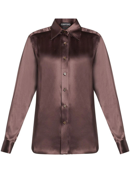 Tom Ford Buttoned Silk Shirt - Brown 