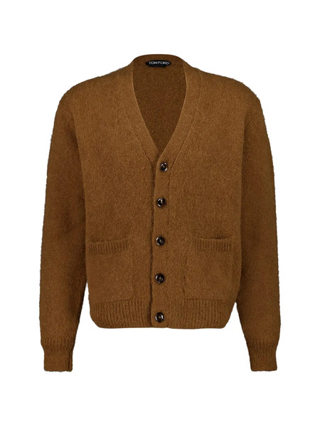  Tom Ford Buttoned V-neck Cardigan - Brown 