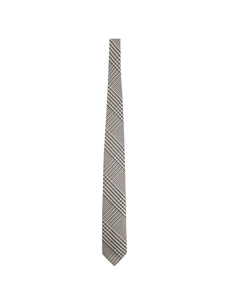  Tom Ford Checked Silk Tie - Grey 