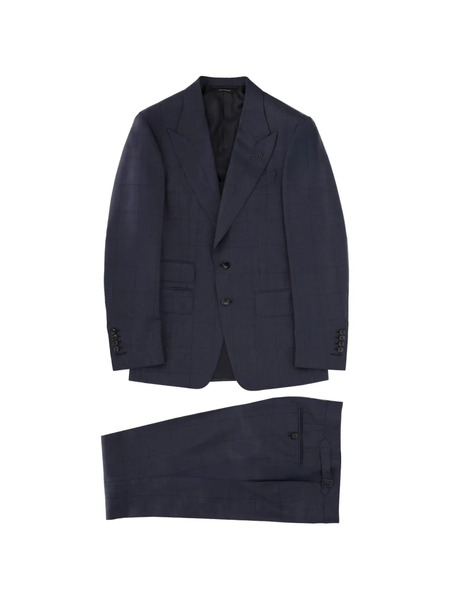  Tom Ford Checked Suit - Blue 