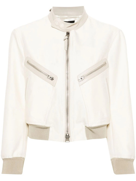  Tom Ford Contrasting-trim Jacket - Neutrals 