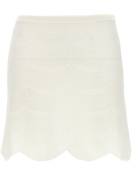  Tom Ford Crochet Mini Skirt - White 