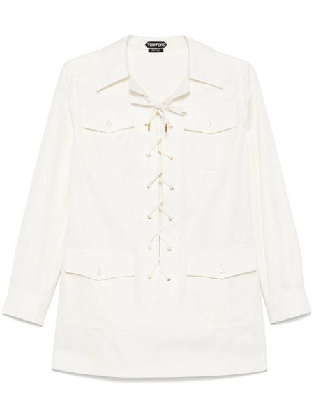  Tom Ford Crossover-drawstring Tunic - White 