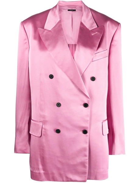  Tom Ford Double-breasted Long-sleeve Blazer - Pink 