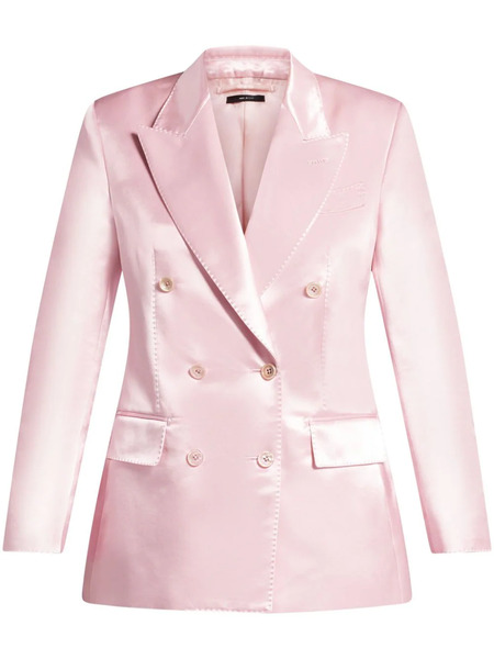  Tom Ford Double-breasted Satin Jacket - Pink 