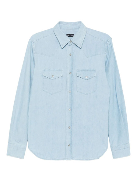  Tom Ford Double-pocket Denim Shirt - Blue 