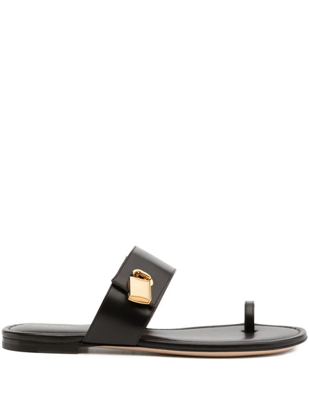  Tom Ford Espresso Flat Sandals - Brown 
