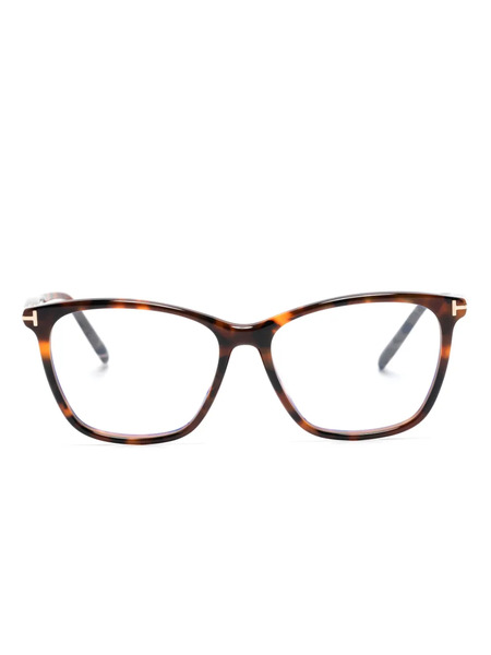  Tom Ford Eyewear Ft5989b Rectangle-frame Glasses - Brown 